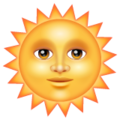 Sun With Face Emoji Whatsapp