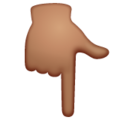 Backhand Index Pointing Down Emoji Whatsapp