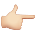 Backhand Index Pointing Right Emoji Whatsapp