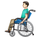 Man In Manual Wheelchair Emoji Whatsapp