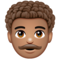 Man Curly Hair Emoji Whatsapp