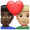 Couple With Heart Man Man Emoji Whatsapp