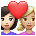 Couple With Heart Woman Woman Emoji Whatsapp