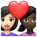 Couple With Heart Woman Woman Emoji Whatsapp