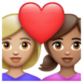 Couple With Heart Woman Woman Emoji Whatsapp