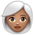 Woman White Hair Emoji Whatsapp