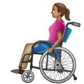 Woman In Manual Wheelchair Emoji Whatsapp