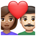 Couple With Heart Woman Man Emoji Whatsapp