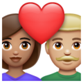 Couple With Heart Woman Man Emoji Whatsapp