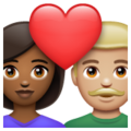 Couple With Heart Woman Man Emoji Whatsapp