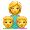 Family Woman Boy Boy Emoji Whatsapp