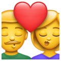 Kiss Woman Man Emoji Whatsapp