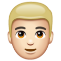 Man Blond Hair Emoji Whatsapp