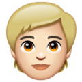 Person Blond Hair Emoji Whatsapp
