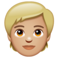 Person Blond Hair Emoji Whatsapp