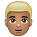 Man Blond Hair Emoji Whatsapp