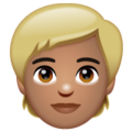 Person Blond Hair Emoji Whatsapp