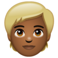 Person Blond Hair Emoji Whatsapp
