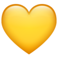 Yellow Heart Emoji Whatsapp