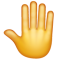 Raised Back Of Hand Emoji Whatsapp