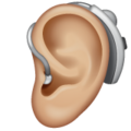 Ear With Hearing Aid Emoji Whatsapp