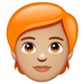 Person Red Hair Emoji Whatsapp
