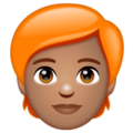 Person Red Hair Emoji Whatsapp