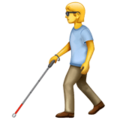 Person With White Cane Emoji Whatsapp