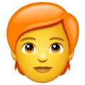 Person Red Hair Emoji Whatsapp