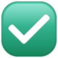 Check Mark Button Emoji Whatsapp