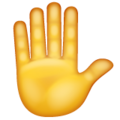 Raised Hand Emoji Whatsapp