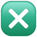 Cross Mark Button Emoji Whatsapp