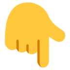 Backhand Index Pointing Down Emoji Windows