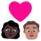 Couple With Heart Woman Man Emoji Windows