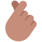 Hand With Index Finger And Thumb Crossed Emoji Windows