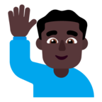 Man Raising Hand Emoji Windows