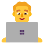 Man Technologist Emoji Windows