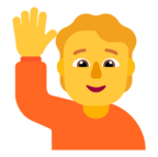 Person Raising Hand Emoji Windows