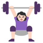 Woman Lifting Weights Emoji Windows