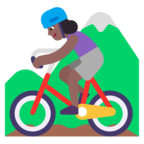 Woman Mountain Biking Emoji Windows