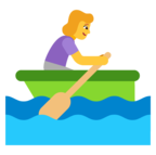Woman Rowing Boat Emoji Windows