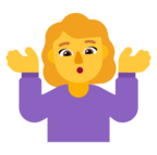 Woman Shrugging Emoji Windows