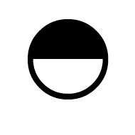 Circle With Upper Half Black
