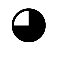 Circle With All But Upper Left Quadrant Black
