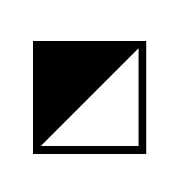 Square With Upper Left Diagonal Half Black