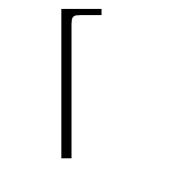 Left Square Bracket Upper Corner