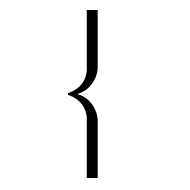 Left Curly Bracket Middle Piece