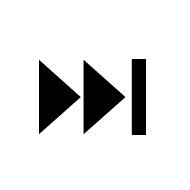 Black Right-Pointing Double Triangle With Vertical Bar