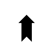 Upwards Arrow With Notched Tail