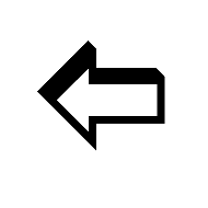 Leftwards Top Shaded White Arrow